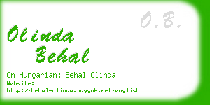 olinda behal business card